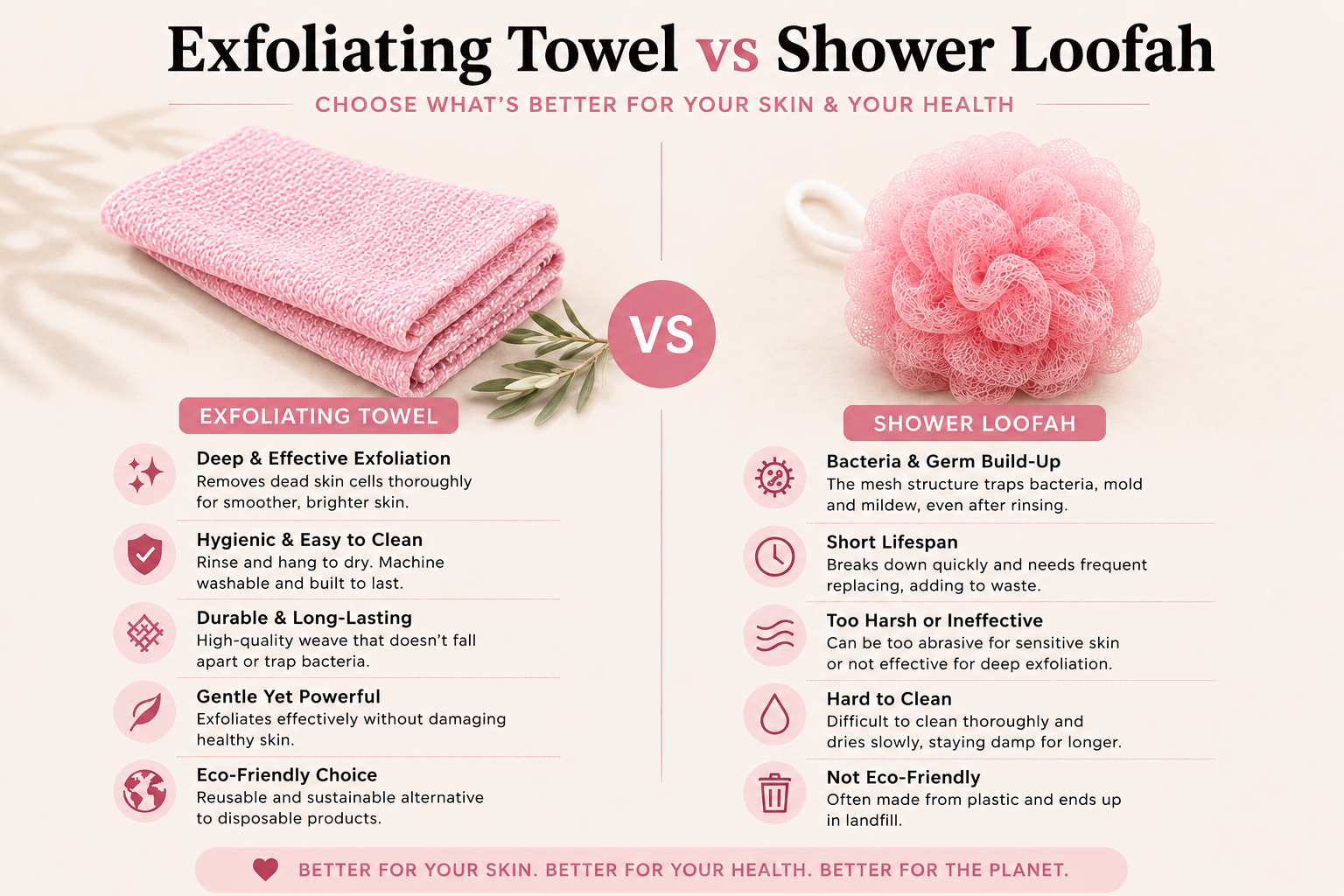 Pink Exfoli Towel
